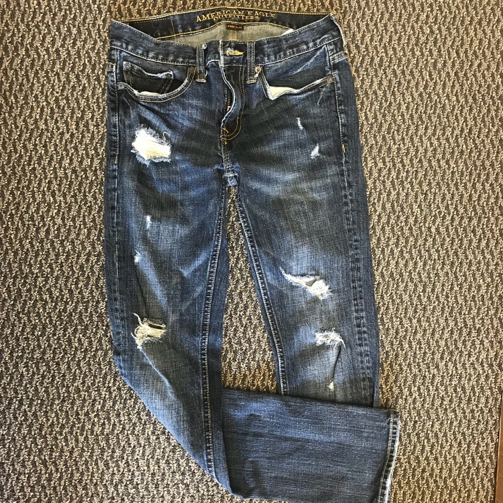 American Eagle ripped skinny jeans